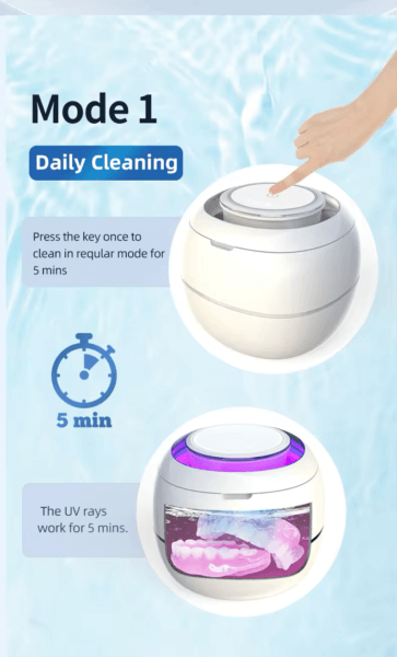 Ultrasonic Denture Cleaner cleaning- SonicGarde